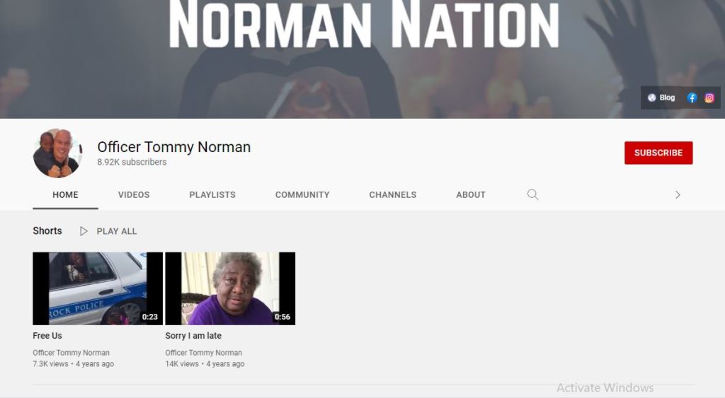 Tommy Norman's YouTube channel