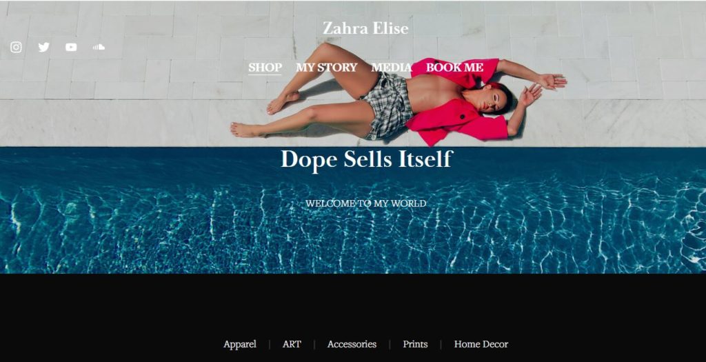 Zahra Elise's official website