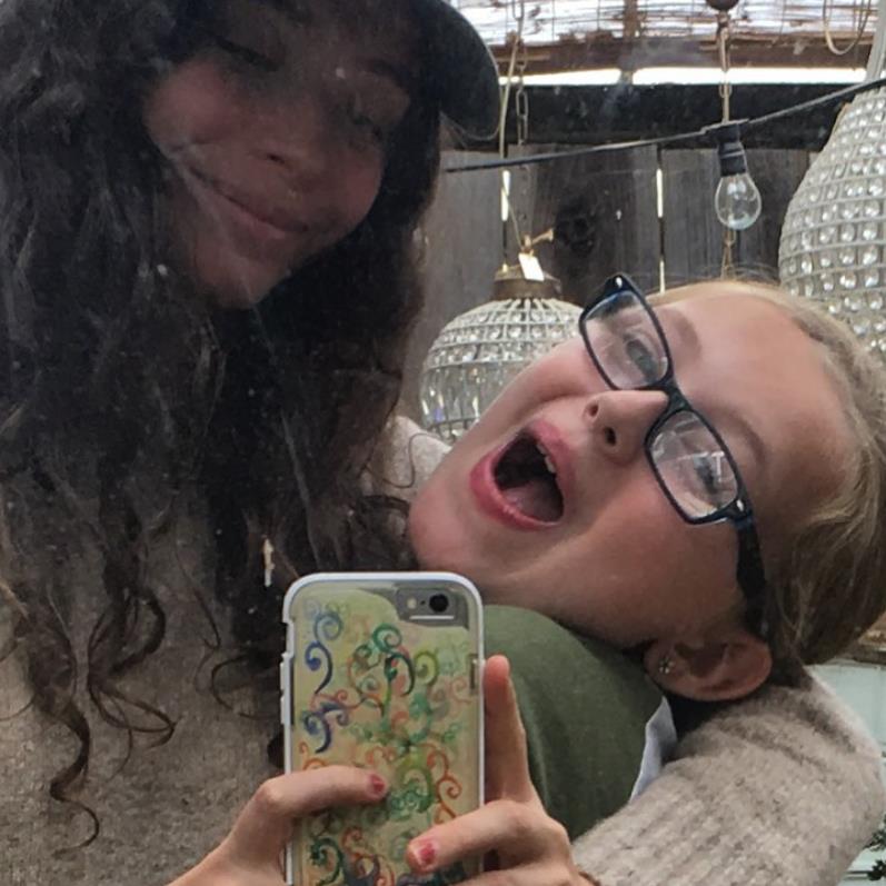 Aisha Fabienne Ross with her cousin