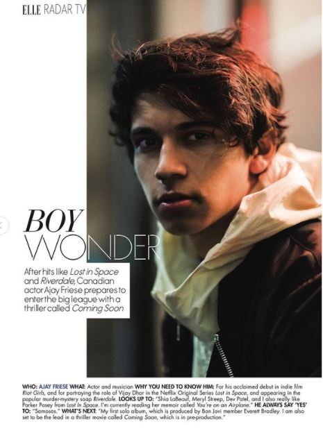 Ajay Friese appeared in Elle India magazine