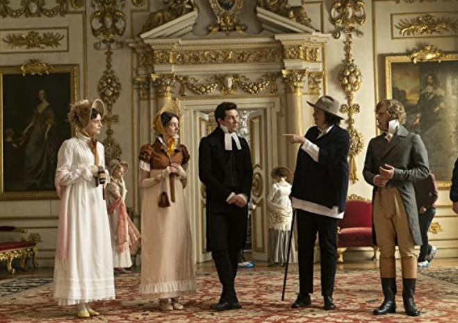 Amber Anderson during the shooting of Emma