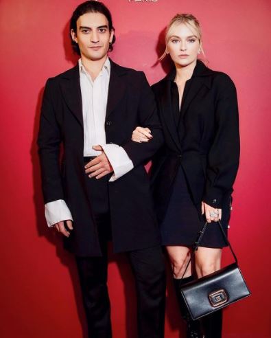 Camille Razat with an actor