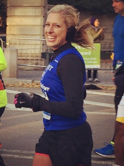 Carley Shimkus participated in marathons