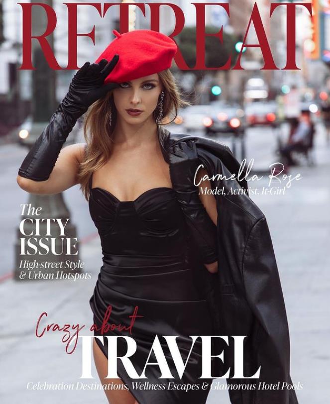 Carmella Rose is featured in the mgazine