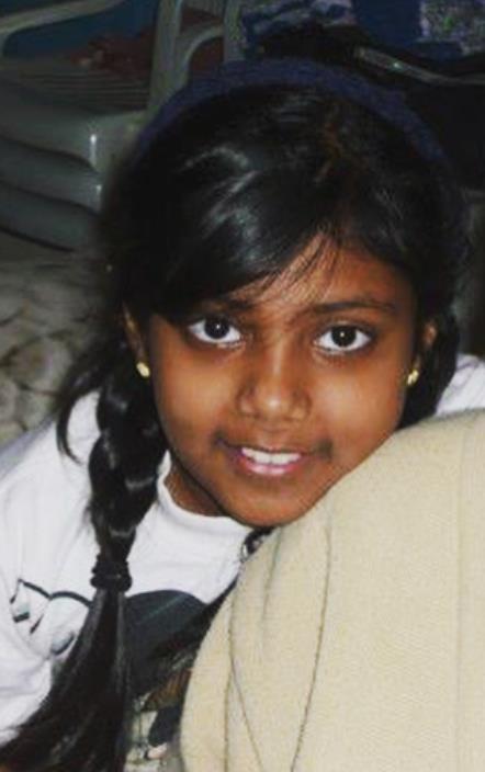 Childhod image of Charithra Chandran