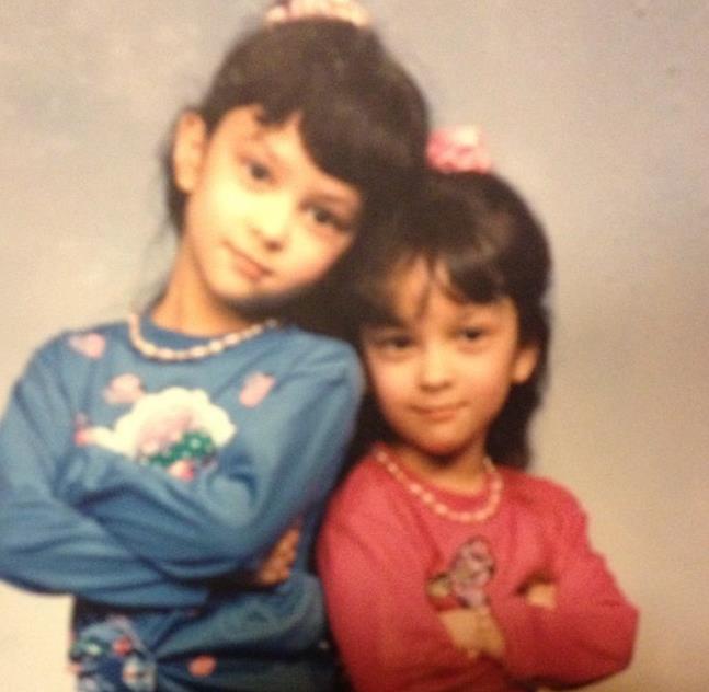 Childhood image of Danny Pimsanguan with her sister