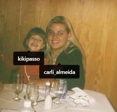 Childhood image of Kiki Passo with her mother