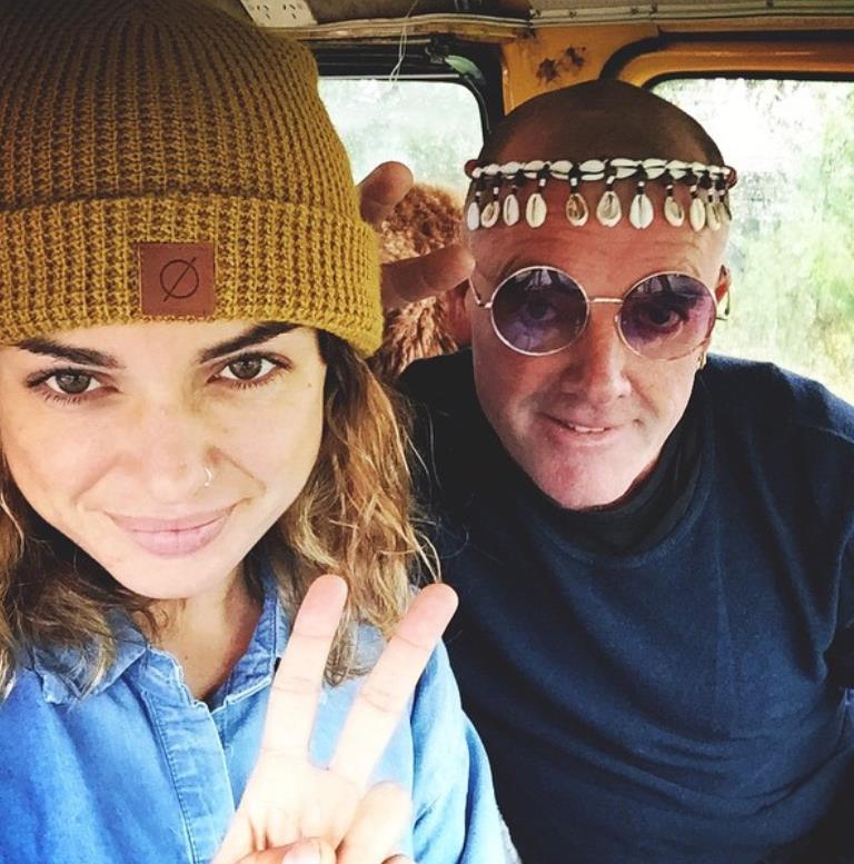 Chloe Pacey with her father