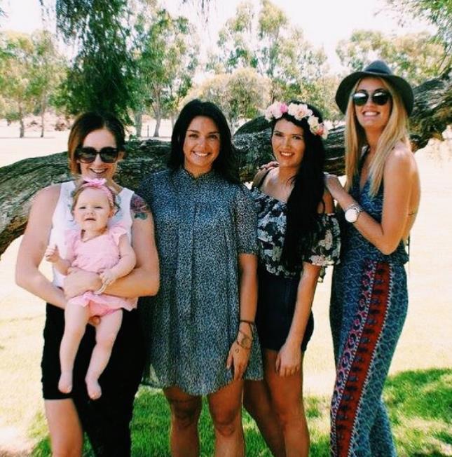 Chloe Pacey with her sibling and cousin