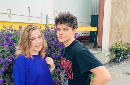 Curran Walters with his friend Teagan