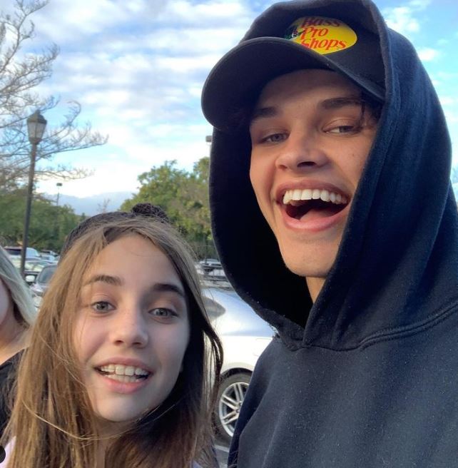 Curran Walters with his sister