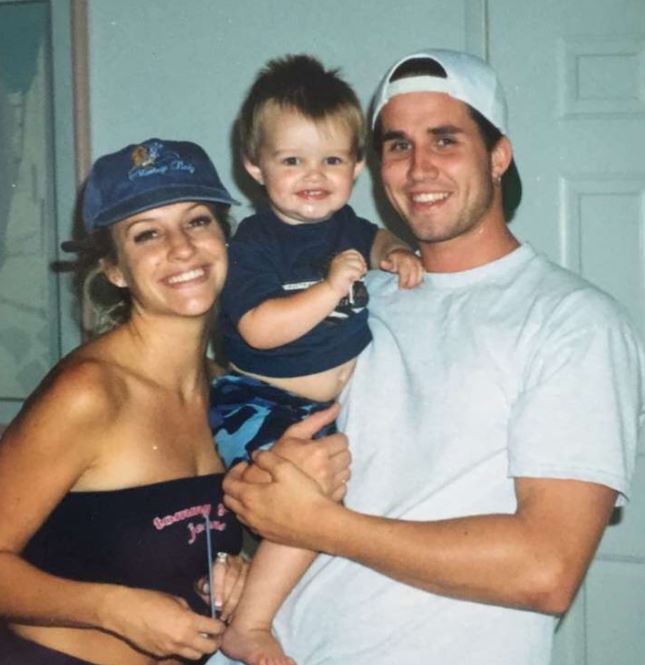 Curran Walters's childhood image with his parents