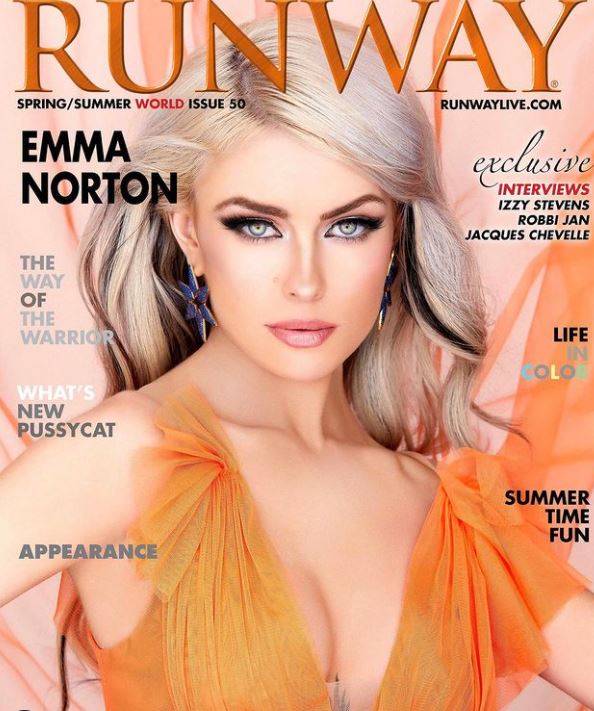 Emma Norton appeared on the cover page of Runway magazine