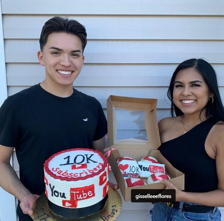 Fernando Flores with his sister