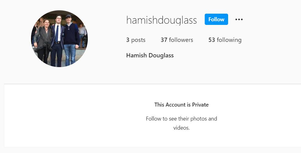 Hamish Douglass IG profile