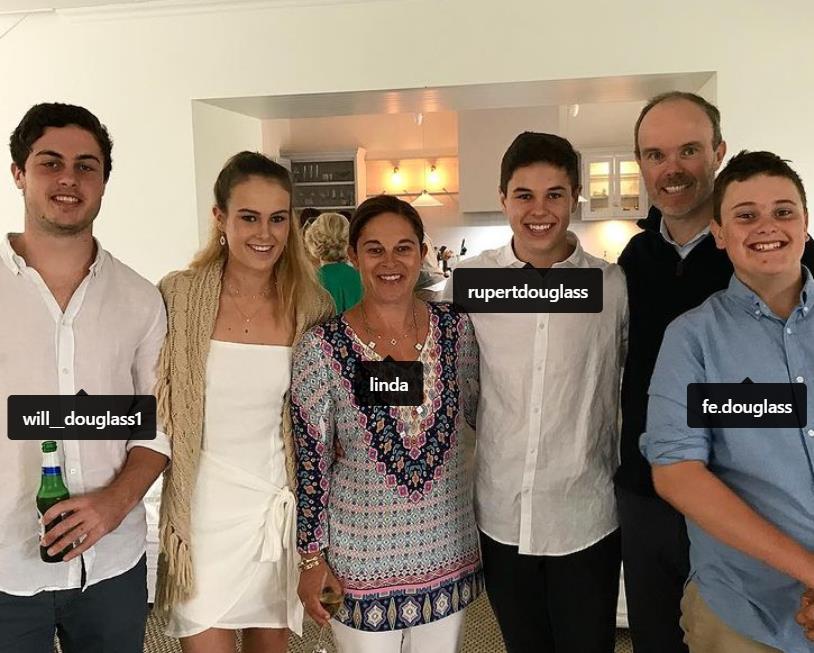 Hamish Douglass with his family