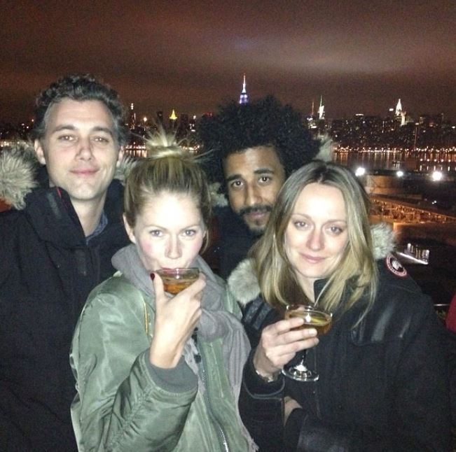 Hanna Alström with her friends