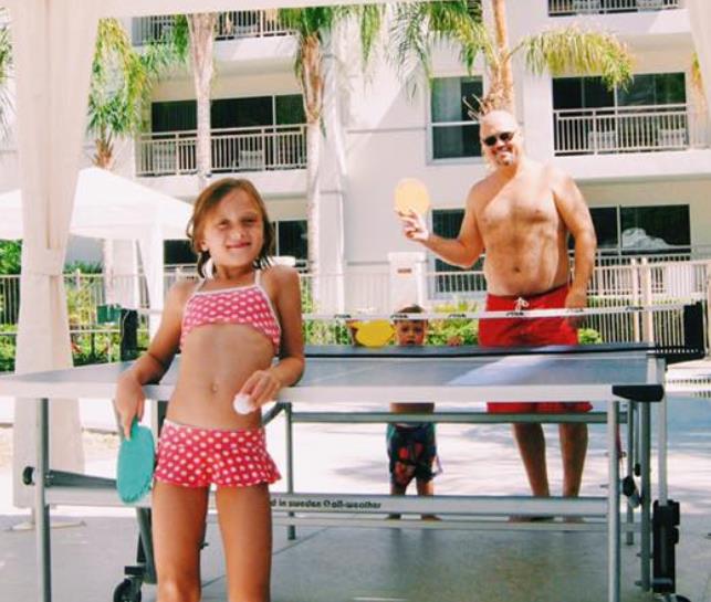 Hannah Meloche and father