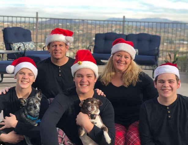 James Wright celebrates Christmas with his family