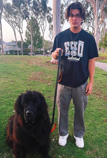 James Wright with his pet dog