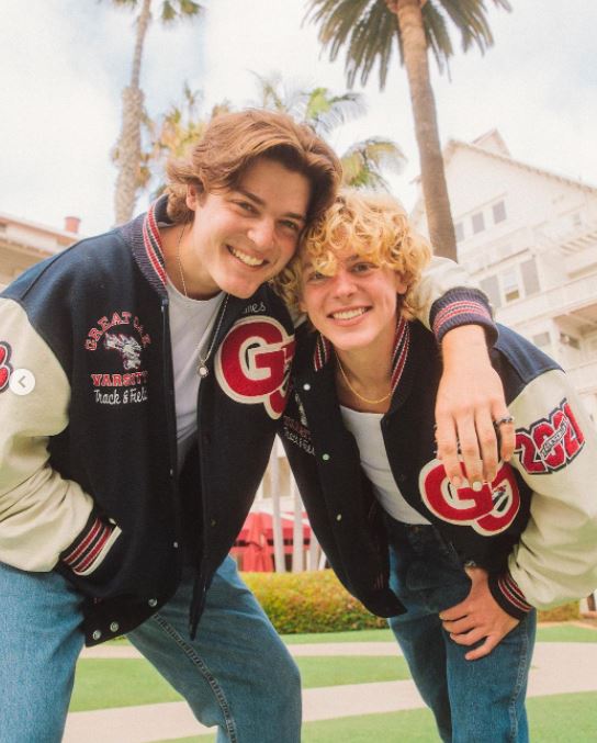 James Wright with his twin brother