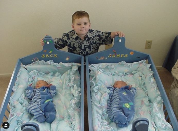 James Wright's childhood image with his brothers