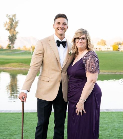 Josh Brueckner with his mother