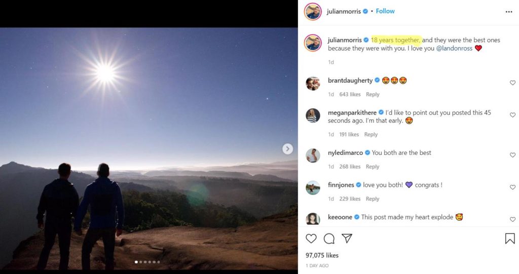 Julian Morris shared a IG post on 2 December 2021