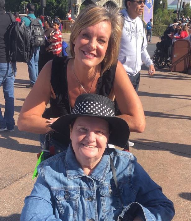 Kelly Hyland with her mother