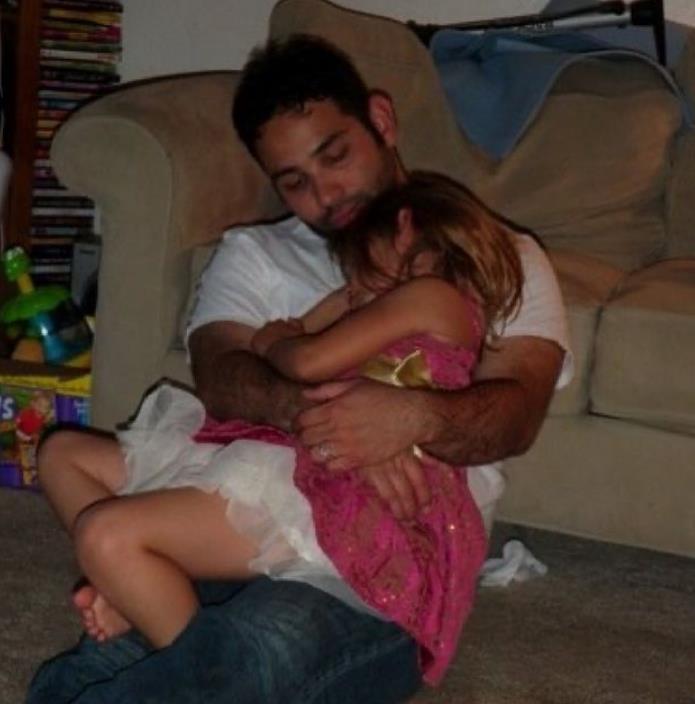 Laneya Grace with her dad
