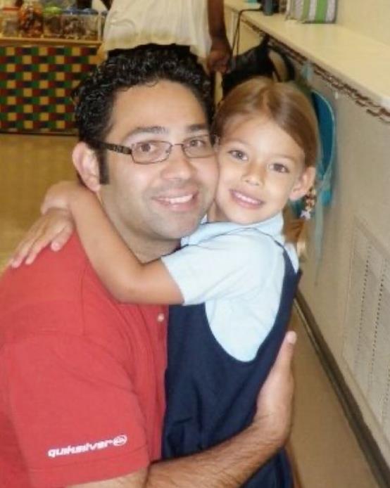Laneya Grace with her father