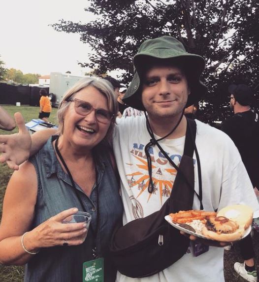 Menno Versteeg with his mother
