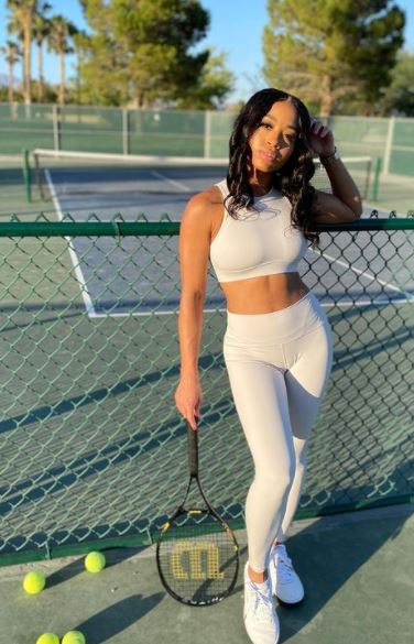 Nikki Hall plays Tennis