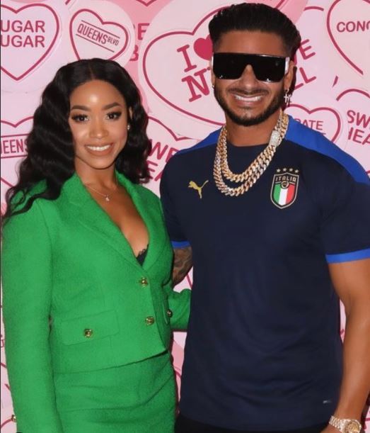 Nikki Hall with her boyfriend