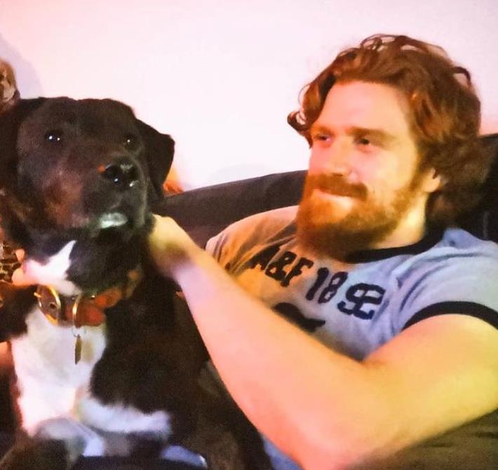 Paul Bullion with his dog Bobby