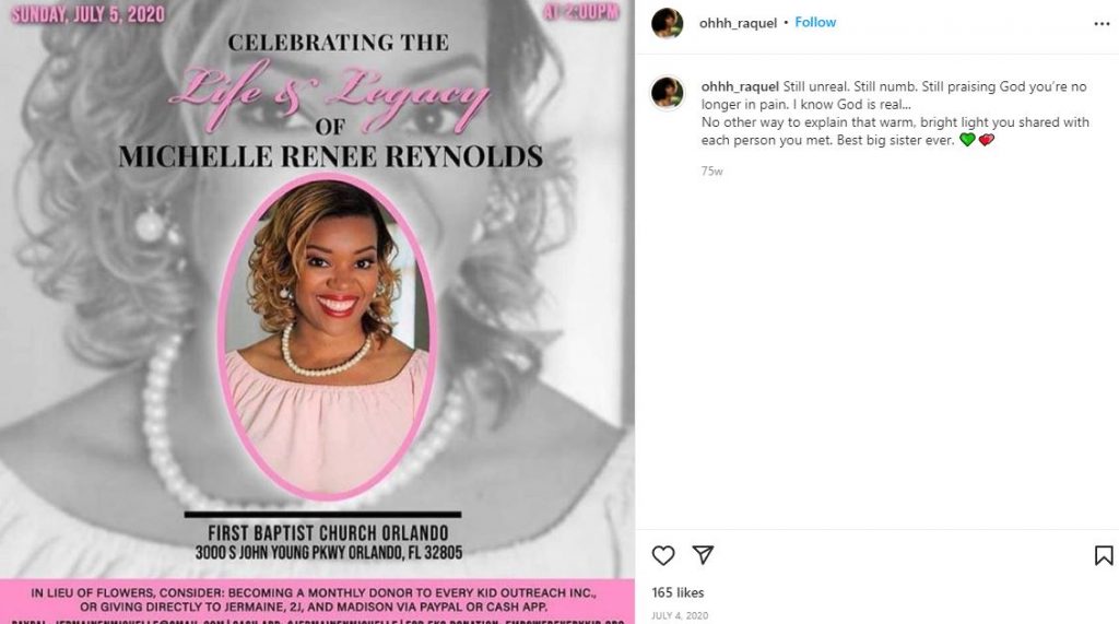 Raquel Daniels showed her grief to her sister's death