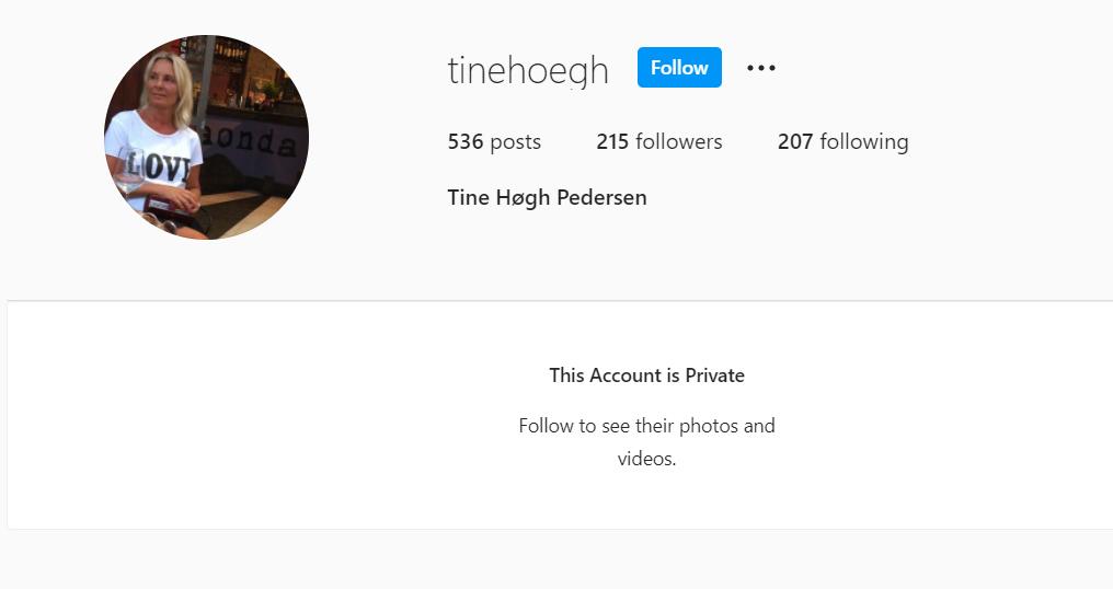 Tine Høgh Instagram profile