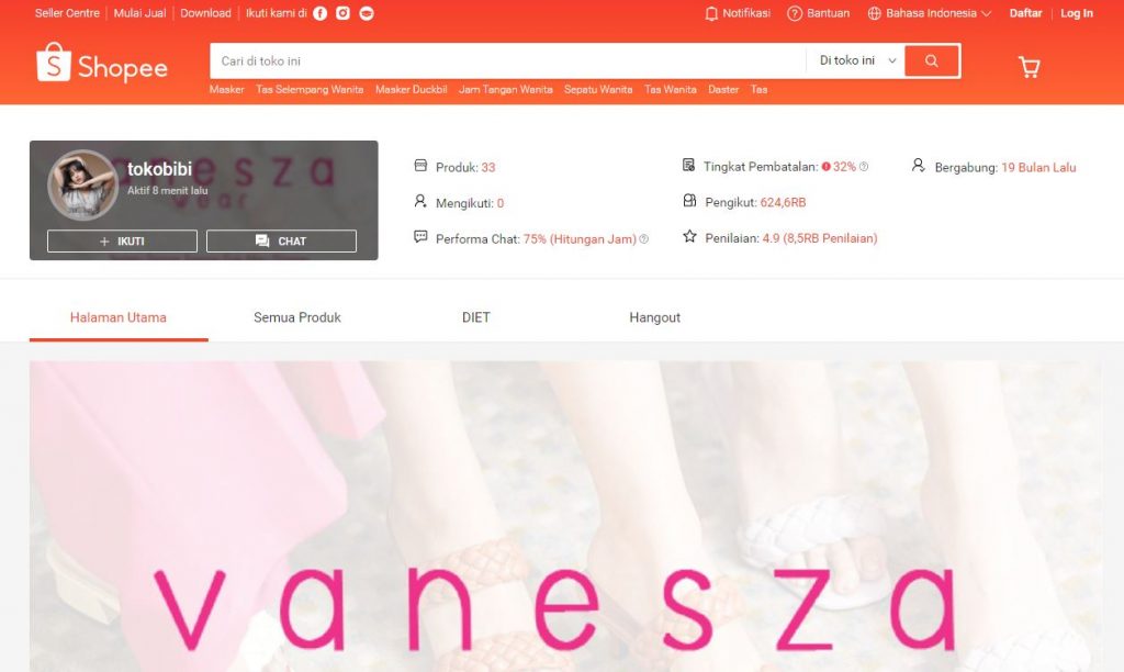 Vanessa Angel's official website