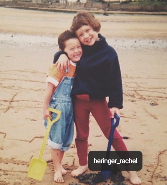 An old picture of Abigail Heringer with her sister