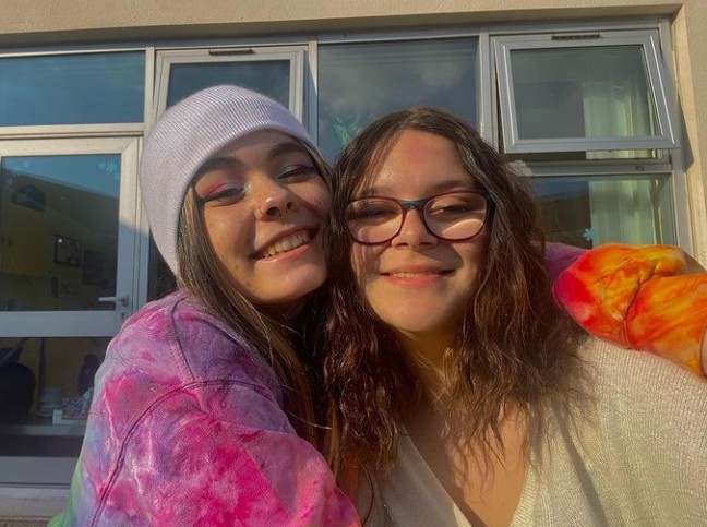 The Bluebell System with her friend