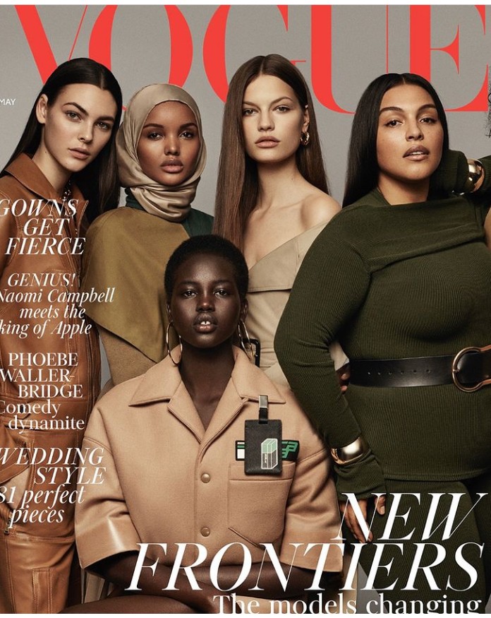 Vittoria Ceretti featured on the catalog of magazine