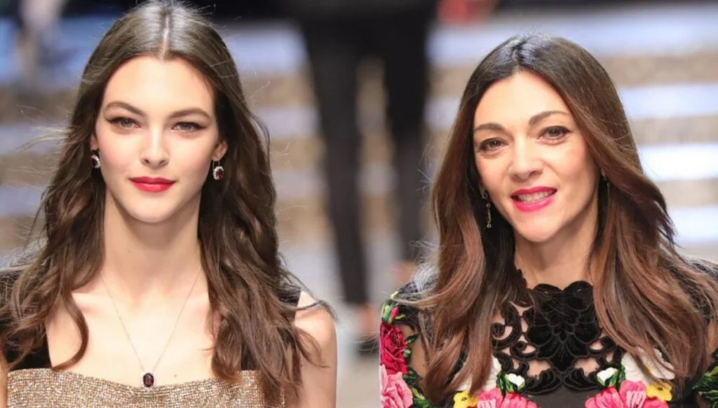 Vittoria Ceretti with mother Francesca Lazzari