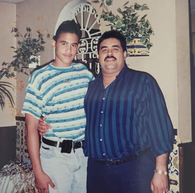 Raphy Pina old picture with his father