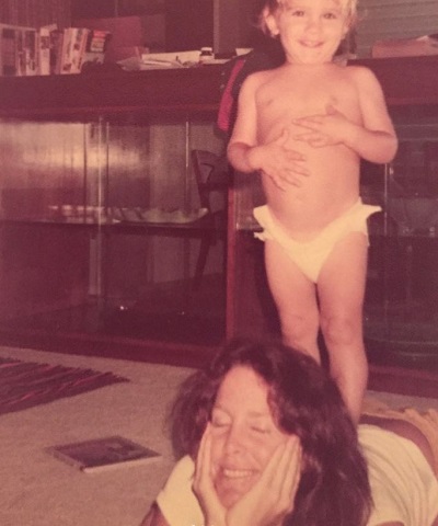 Dylan Fish old picture with his mom Bonnie Fish