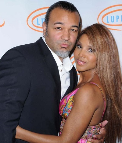 Keri Lewis with his wife Toni Braxton