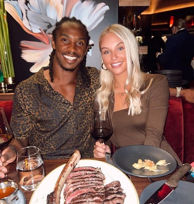 Paige Bieker with her boyfriend Anthony Harris