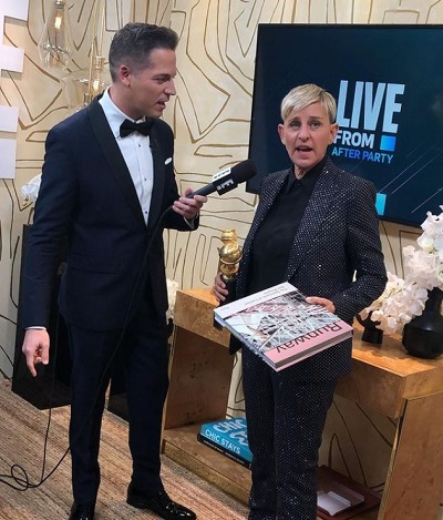 Jason Kennedy with Ellen