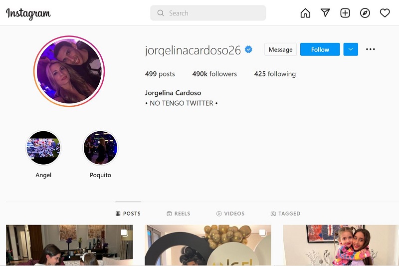 Jorgelina Cardoso has 490k followers on Instagram