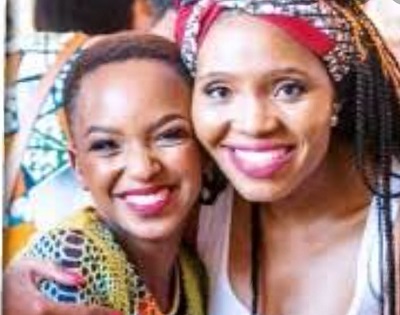 Norma Mngoma with her sister Nandi Madida