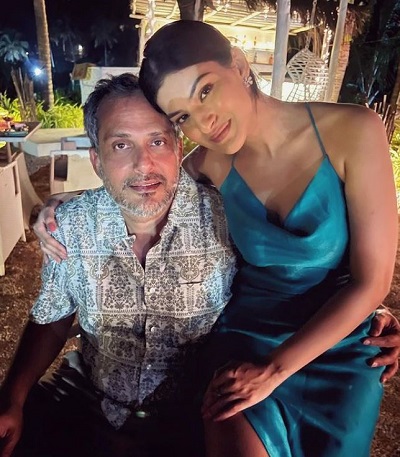 Sanjana Banerjee with her father